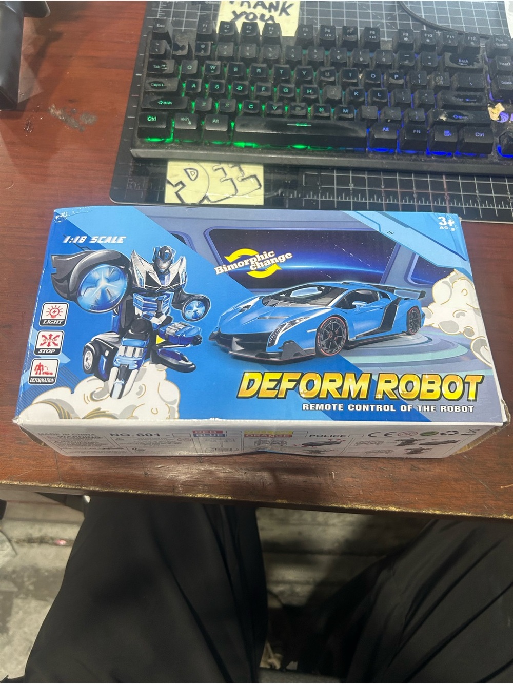 NEW Blue Deform Robot Remote Control Car - Transforming Toy